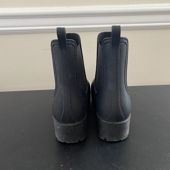 Jeffrey Campbell Cloudy Waterproof Chelsea Rain Boot Black - Picture 4 of 8